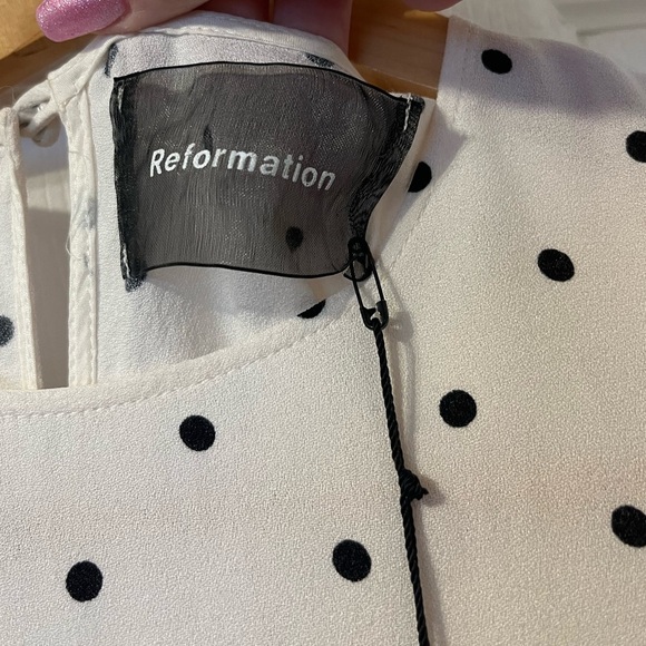 BNWT Reformation Polkadot Mini Dress - Picture 6 of 9